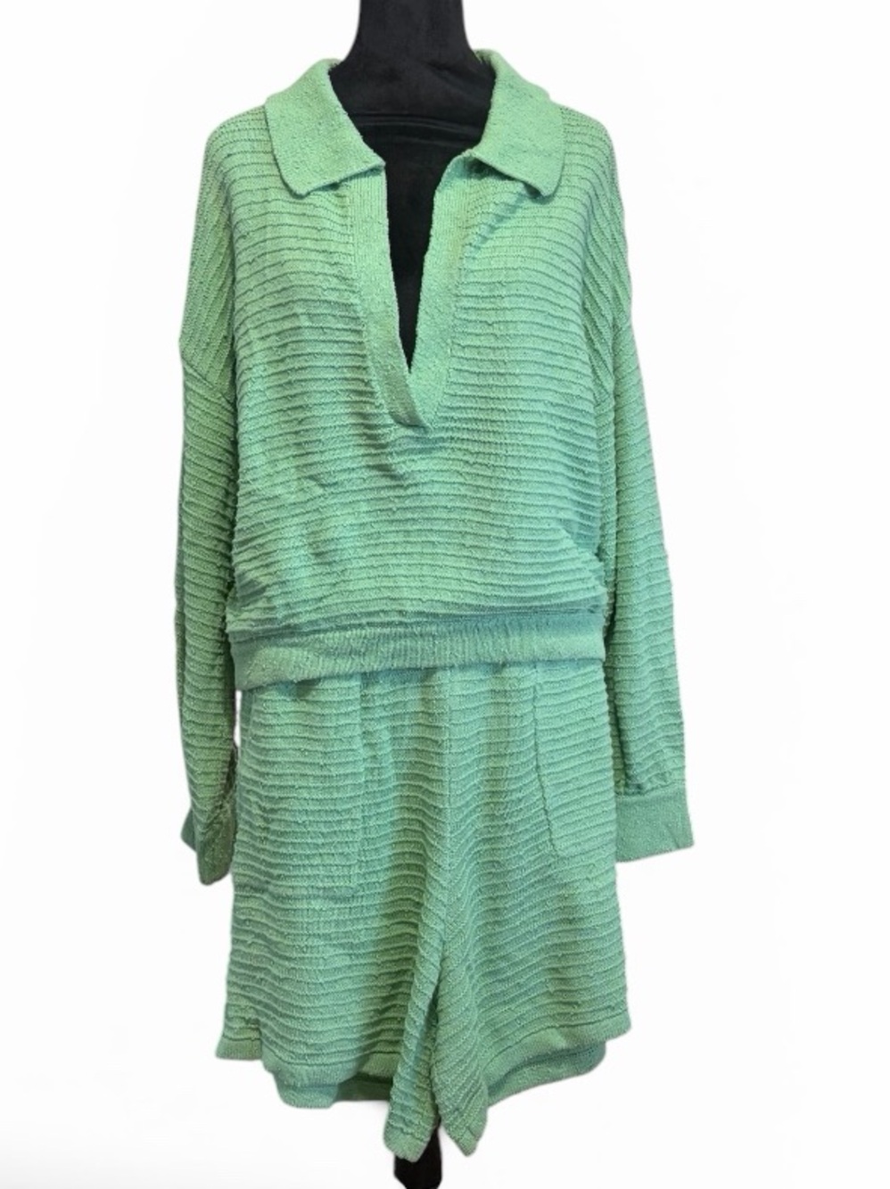 Carter Sweater Set Cozy Knit Two-Piece Lounge Set in Mint Green,  NWT